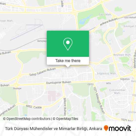 Türk Dünyası Mühendisler ve Mimarlar Birliği map