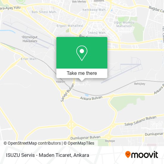 ISUZU Servis - Maden Ticaret map