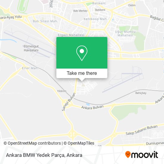 Ankara BMW Yedek Parça map