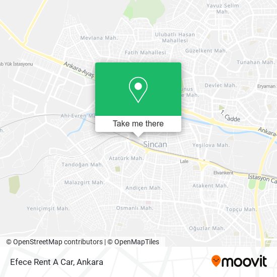 Efece Rent A Car map