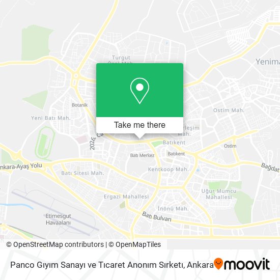 Panco Gıyım Sanayı ve Tıcaret Anonım Sırketı map