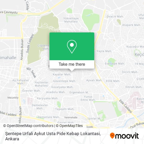 Şentepe Urfali Aykut Usta Pide Kebap Lokantasi map