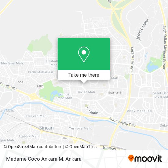 Madame Coco Ankara M map