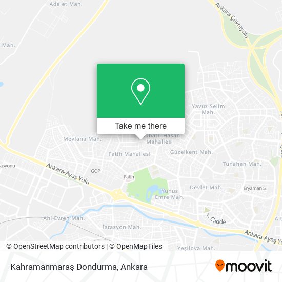 Kahramanmaraş Dondurma map