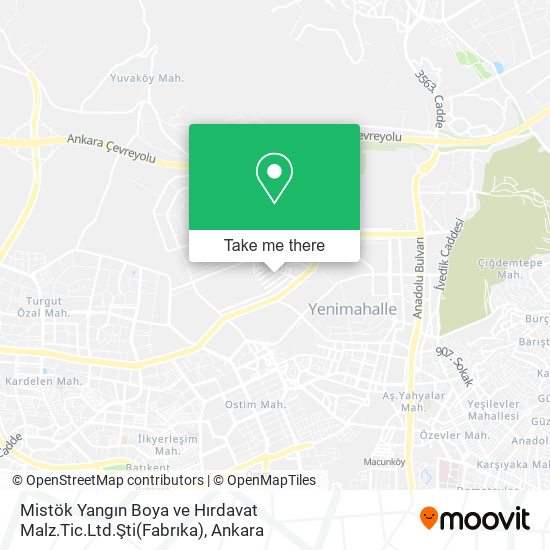 Mistök Yangın Boya ve Hırdavat Malz.Tic.Ltd.Şti(Fabrıka) map