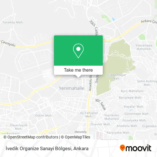 İvedik Organize Sanayi Bölgesi map