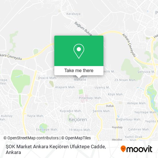 ŞOK Market Ankara Keçiören Ufuktepe Cadde map