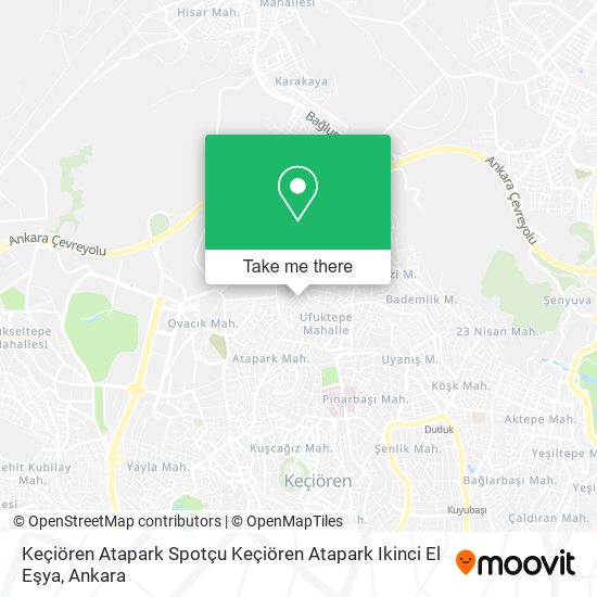 Keçiören Atapark Spotçu Keçiören Atapark Ikinci El Eşya map