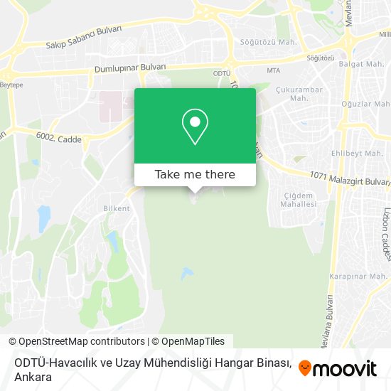 ODTÜ-Havacılık ve Uzay Mühendisliği Hangar Binası map