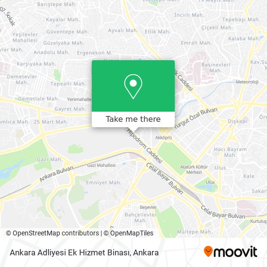 Ankara Adliyesi Ek Hizmet Binası map