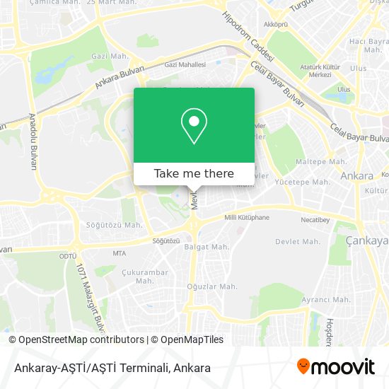 Ankaray-AŞTİ/AŞTİ Terminali map