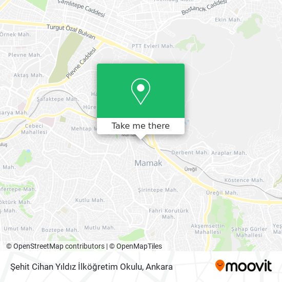 Şehit Cihan Yıldız İlköğretim Okulu map