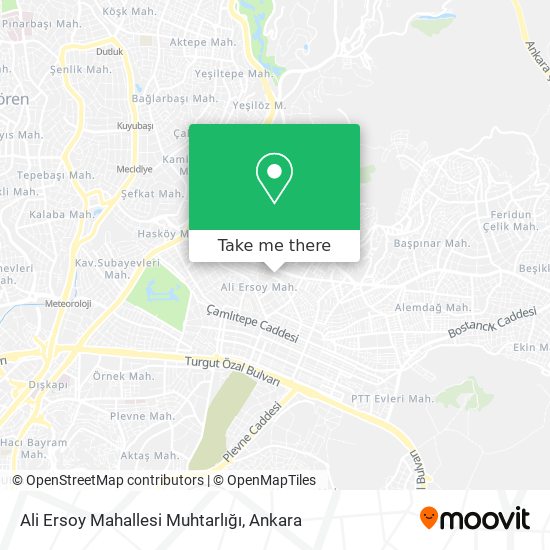 Ali Ersoy Mahallesi Muhtarlığı map