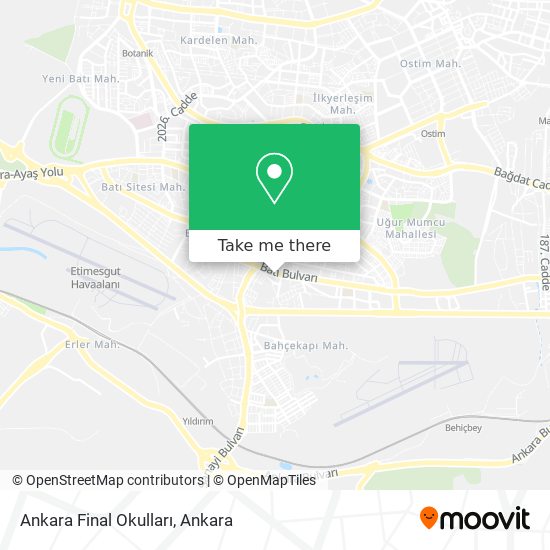 Ankara Final Okulları map