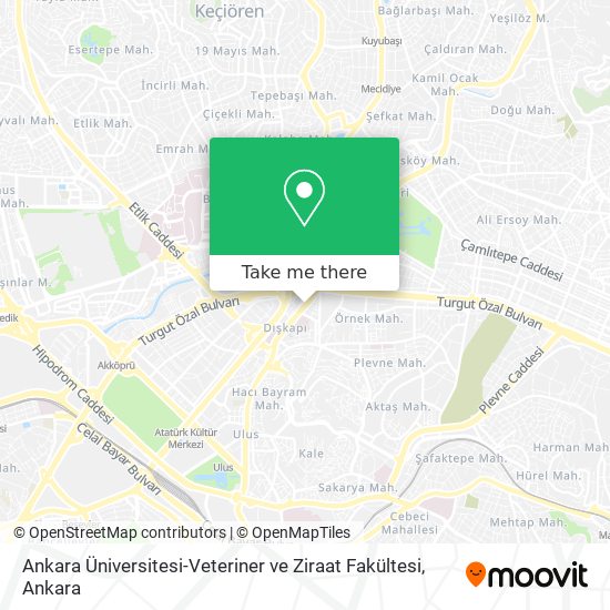 Ankara Üniversitesi-Veteriner ve Ziraat Fakültesi map