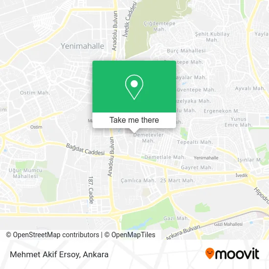 Mehmet Akif Ersoy map