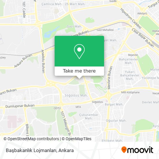 Başbakanlık Lojmanları map