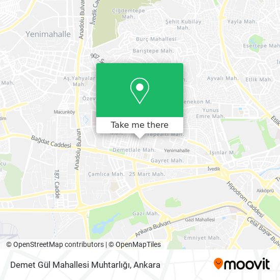 Demet Gül Mahallesi Muhtarlığı map