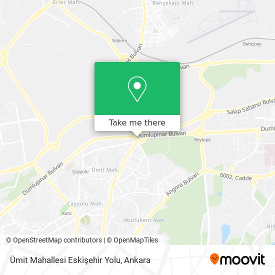 Ümit Mahallesi Eskişehir Yolu map