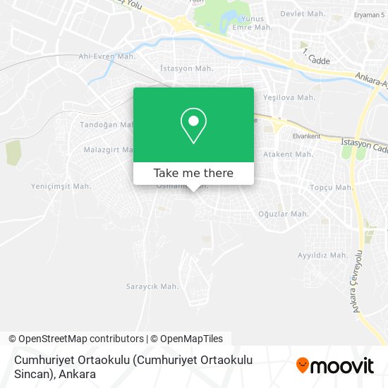 Cumhuriyet Ortaokulu (Cumhuriyet Ortaokulu Sincan) map