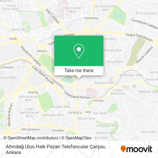 Altındağ Ulus Halk Pazarı Telefoncular Çarşısı map