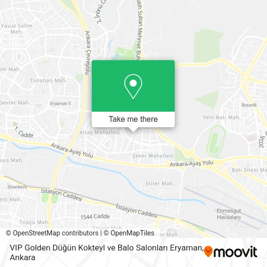 VIP Golden Düğün Kokteyl ve Balo Salonları Eryaman map