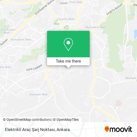 Elektrikli Araç Şarj Noktası map