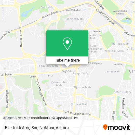 Elektrikli Araç Şarj Noktası map