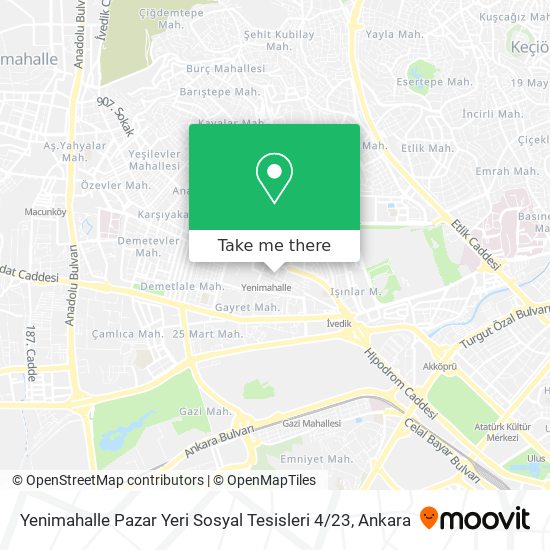 Yenimahalle Pazar Yeri Sosyal Tesisleri 4 / 23 map