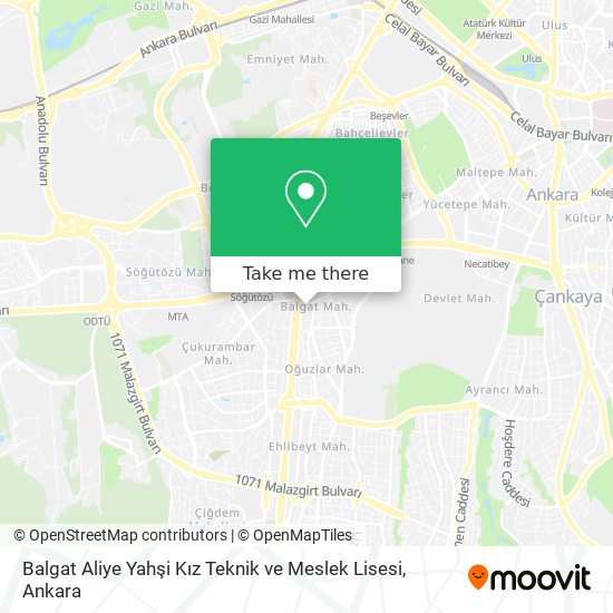 Balgat Aliye Yahşi Kız Teknik ve Meslek Lisesi map