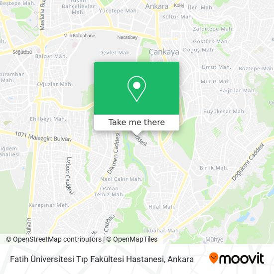 Fatih Üniversitesi Tıp Fakültesi Hastanesi map