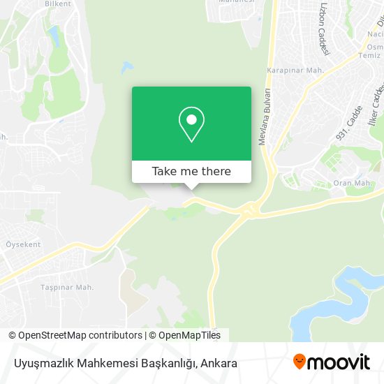 Uyuşmazlık Mahkemesi Başkanlığı map