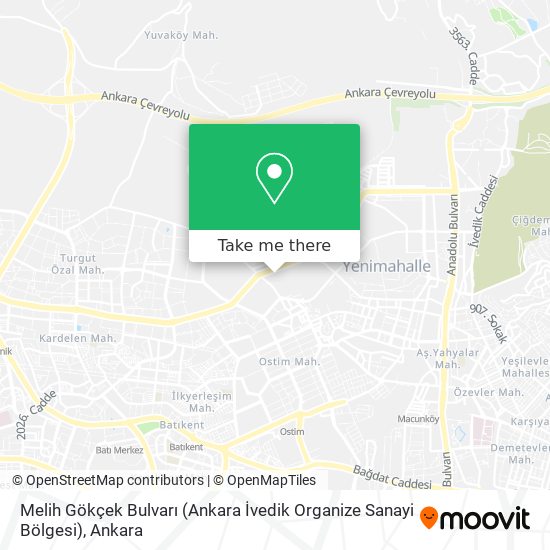 Melih Gökçek Bulvarı (Ankara İvedik Organize Sanayi Bölgesi) map