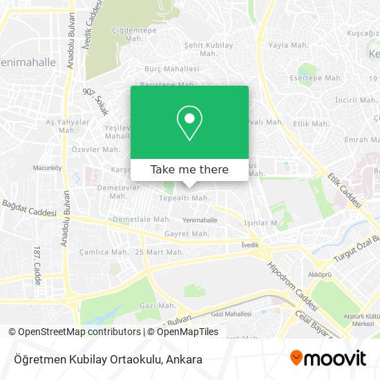 Öğretmen Kubilay Ortaokulu map