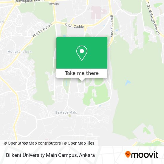 Bilkent University Main Campus map
