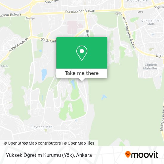 Yüksek Öğretim Kurumu (Yök) map