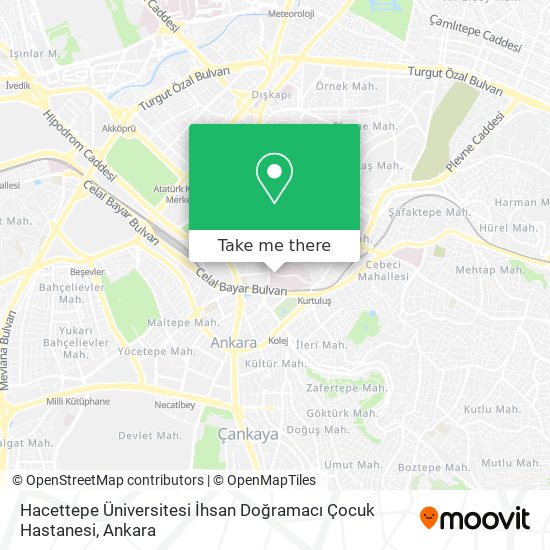 Hacettepe Üniversitesi İhsan Doğramacı Çocuk Hastanesi map