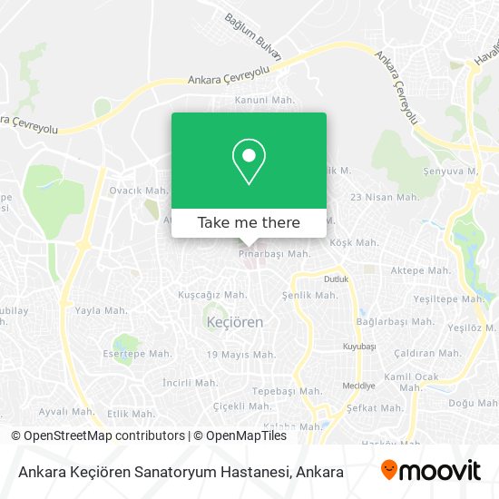 Ankara Keçiören Sanatoryum Hastanesi map