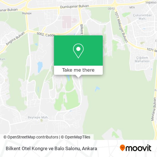 Bilkent Otel Kongre ve Balo Salonu map