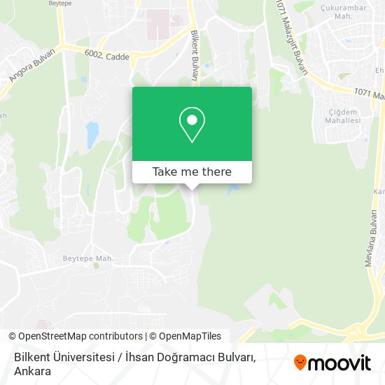 Bilkent Üniversitesi / İhsan Doğramacı Bulvarı map
