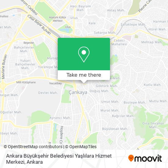 Ankara Büyükşehir Belediyesi Yaşlılara Hizmet Merkezi map