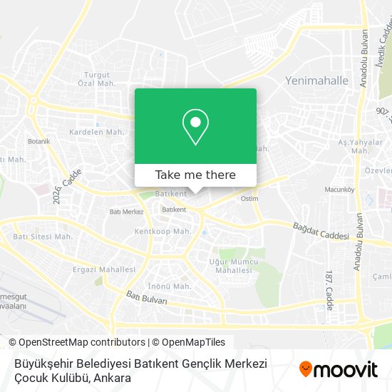 Büyükşehir Belediyesi Batıkent Gençlik Merkezi Çocuk Kulübü map
