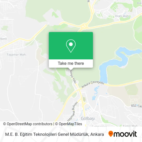 M.E. B. Eğitim Teknolojileri Genel Müdürlük map
