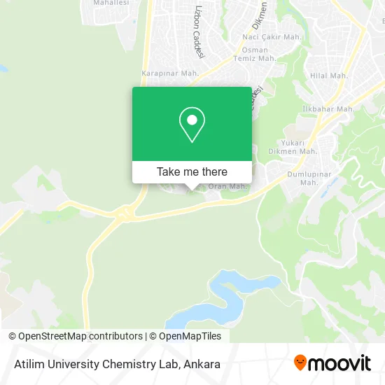 Atilim University Chemistry Lab map