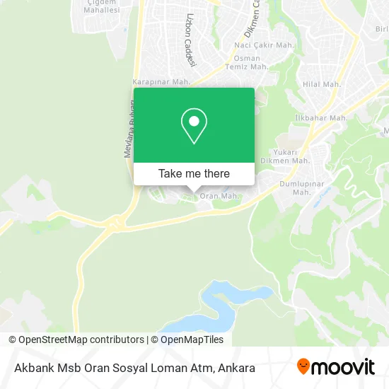 Akbank Msb Oran Sosyal Loman Atm map