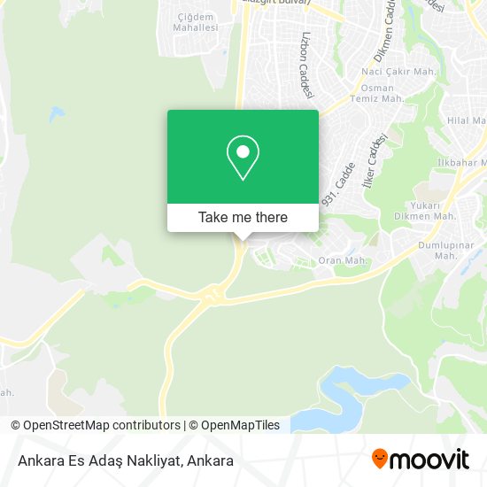 Ankara Es Adaş Nakliyat map
