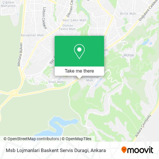 Msb Lojmanlari Baskent Servis Duragi map