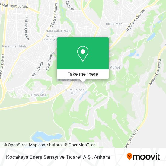 Kocakaya Enerji Sanayi ve Ticaret A.Ş. map