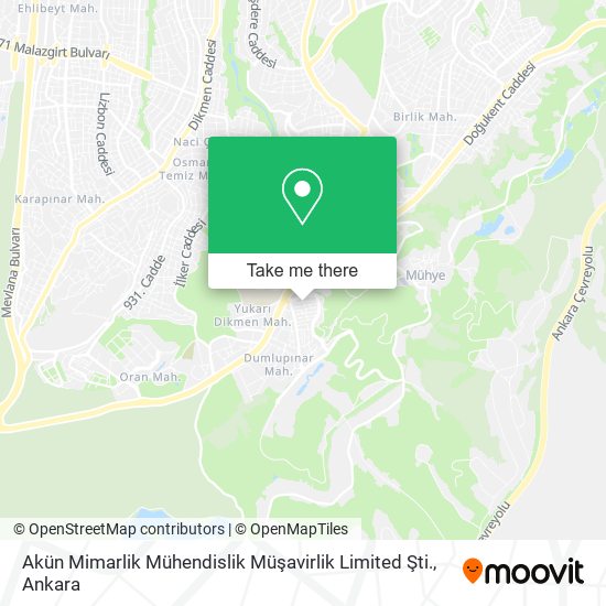 Akün Mimarlik Mühendislik Müşavirlik Limited Şti. map