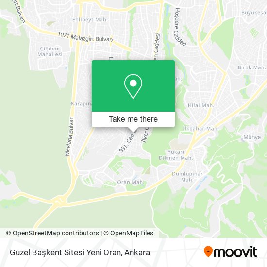 Güzel Başkent Sitesi Yeni Oran map